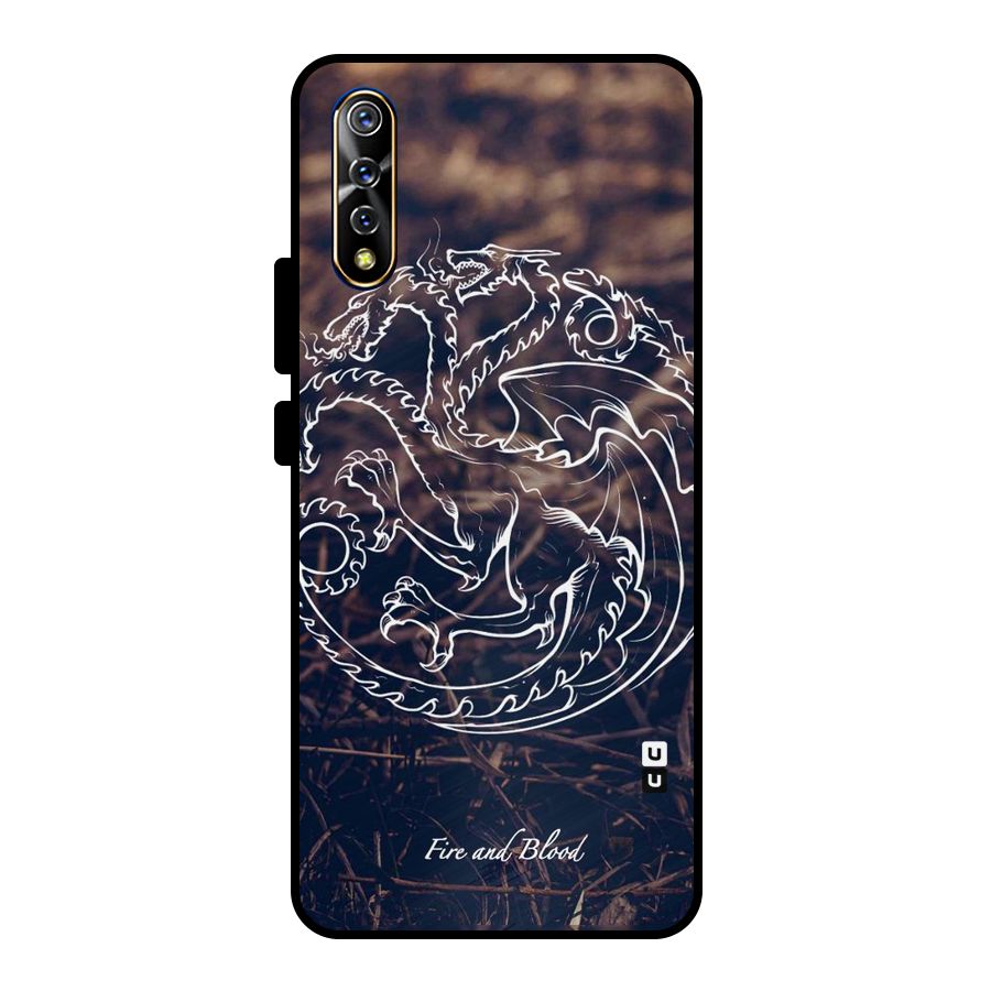 White Circle Metal Back Case for Vivo S1