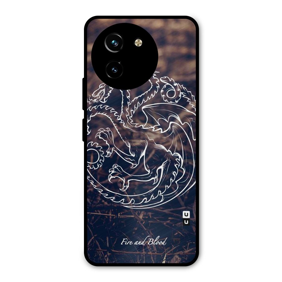 White Circle Metal Back Case for Vivo T3x
