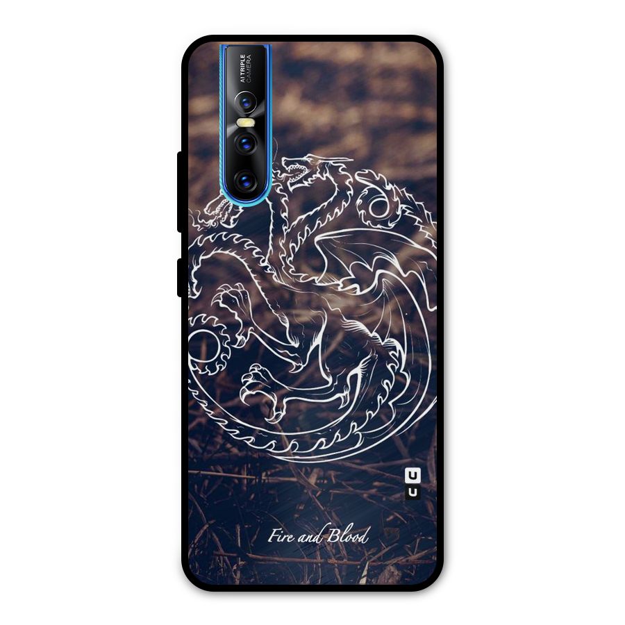 White Circle Metal Back Case for Vivo V15 Pro