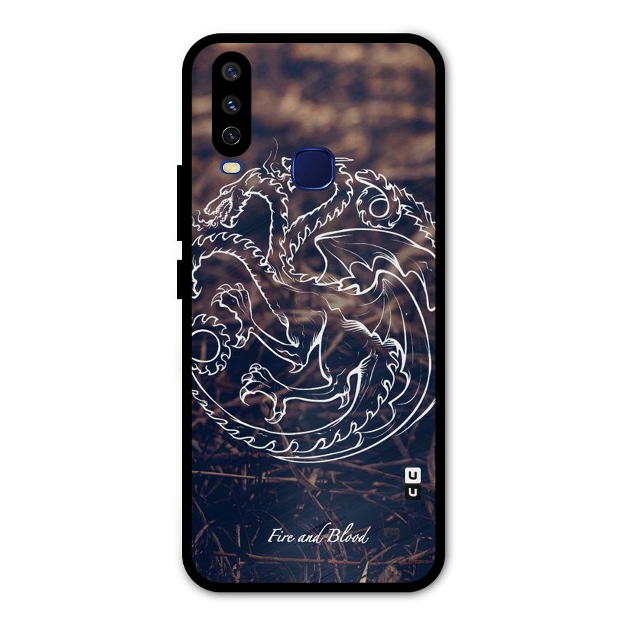 White Circle Metal Back Case for Vivo V17