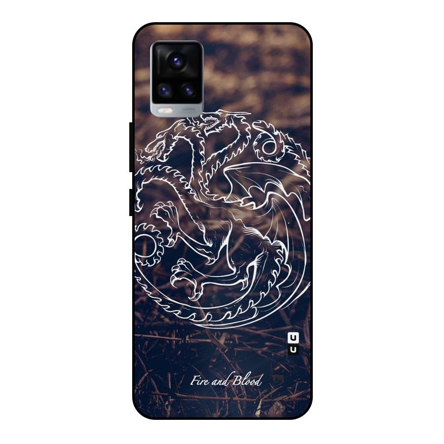 White Circle Metal Back Case for Vivo V20 2021