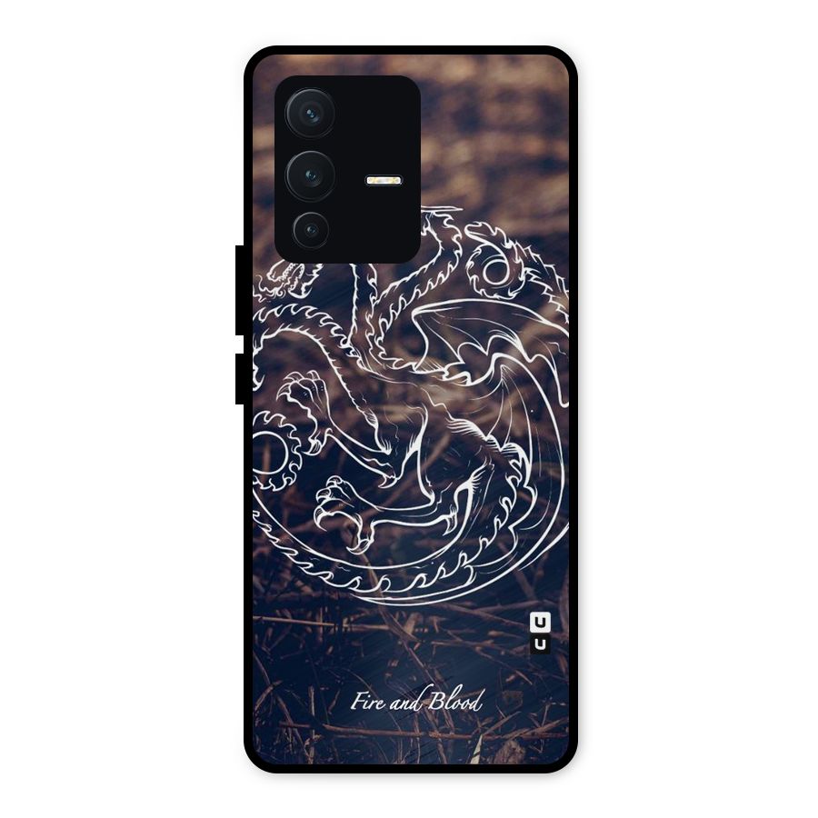 White Circle Metal Back Case for Vivo V23 5G
