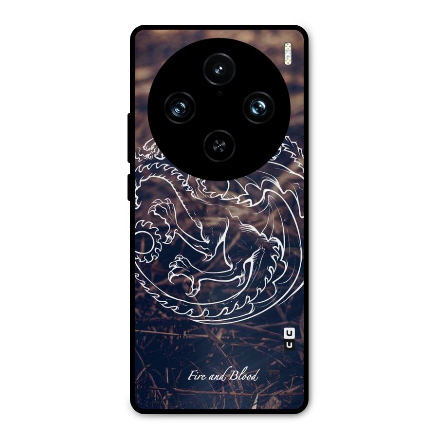White Circle Metal Back Case for Vivo X100 Pro