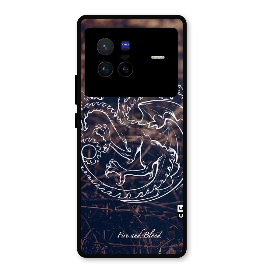 White Circle Metal Back Case for Vivo X80