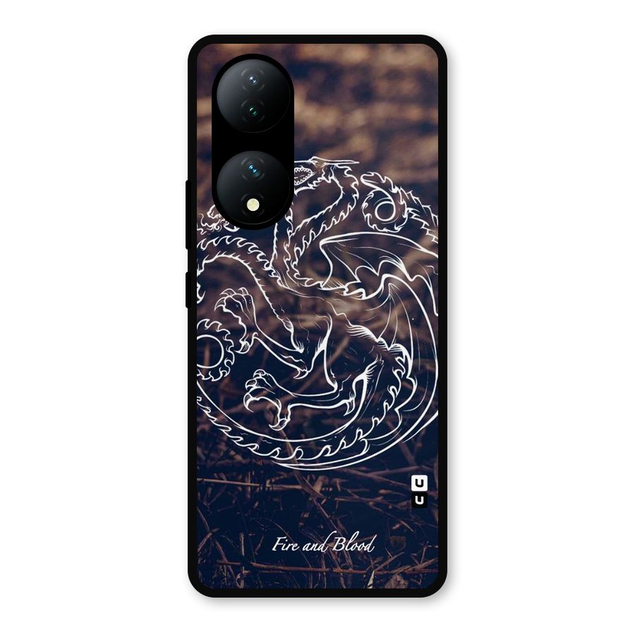 White Circle Metal Back Case for Vivo Y100a
