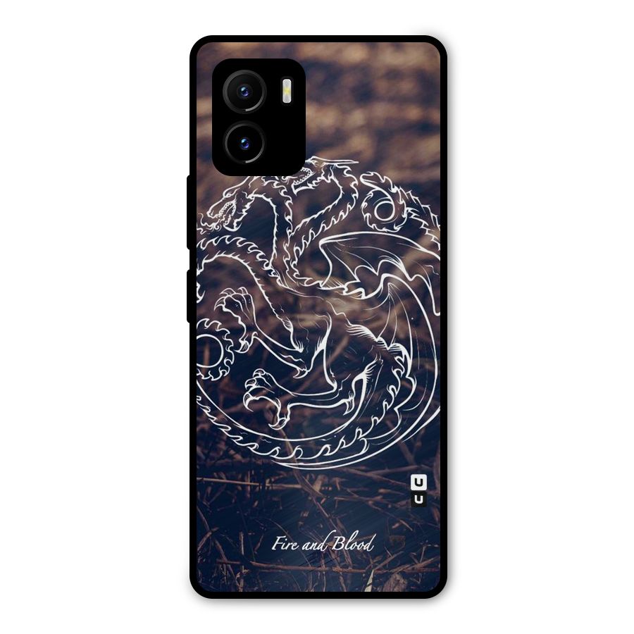 White Circle Metal Back Case for Vivo Y15s