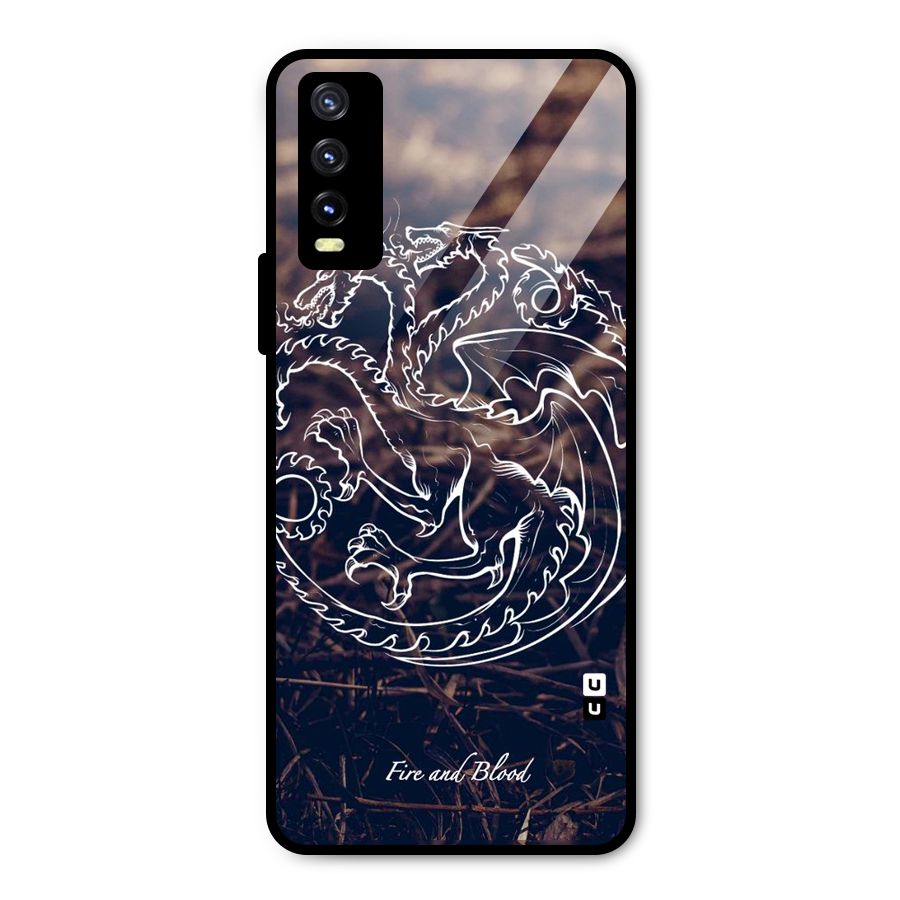 White Circle Metal Back Case for Vivo Y20