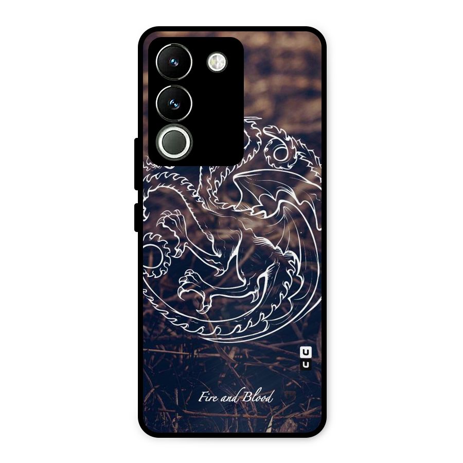 White Circle Metal Back Case for Vivo Y200