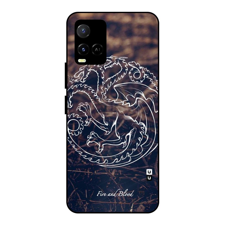 White Circle Metal Back Case for Vivo Y21T