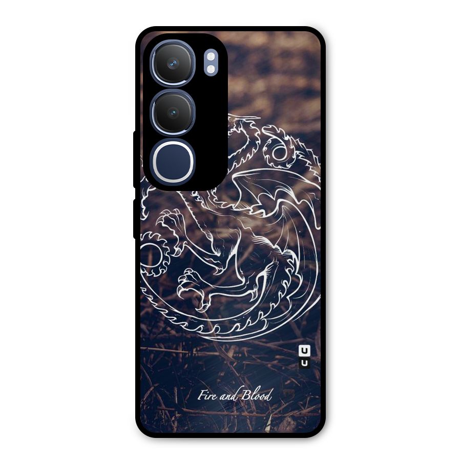 White Circle Metal Back Case for Vivo Y29