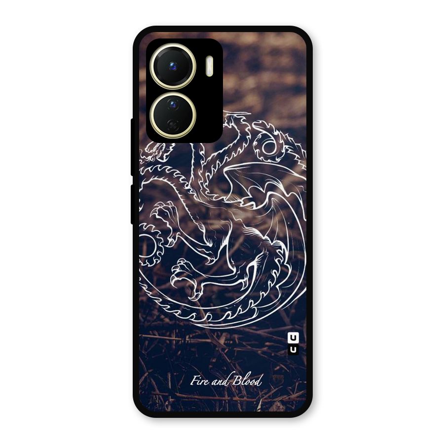 White Circle Metal Back Case for Vivo Y56