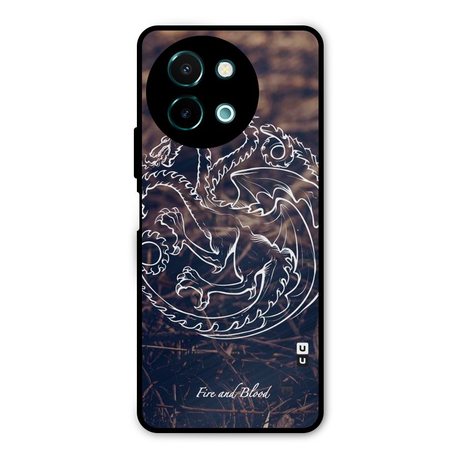 White Circle Metal Back Case for Vivo Y58