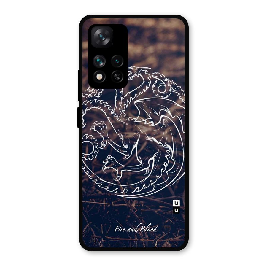 White Circle Metal Back Case for Xiaomi 11i Hypercharge 5G