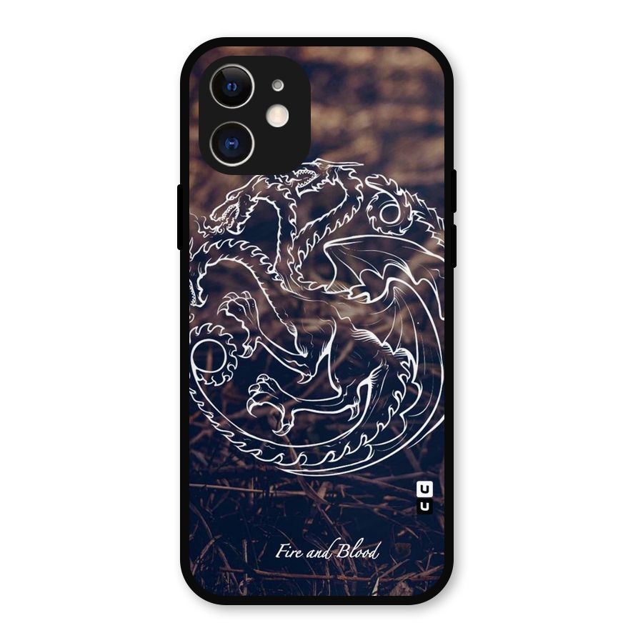 White Circle Metal Back Case for iPhone 12