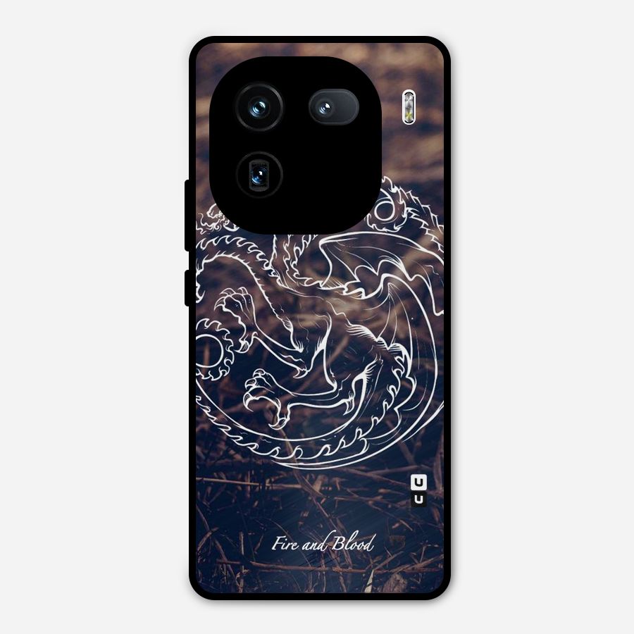 White Circle Metal Back Case for iQOO 12