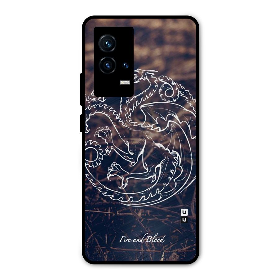 White Circle Metal Back Case for iQOO 9 5G