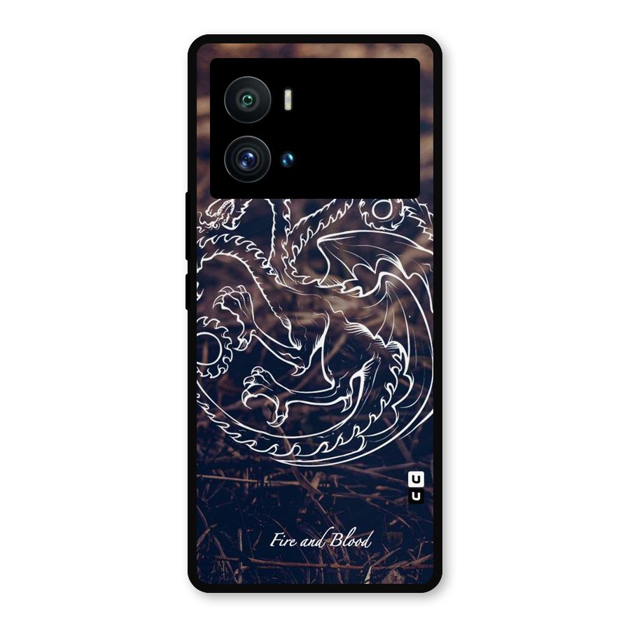 White Circle Metal Back Case for iQOO 9 Pro