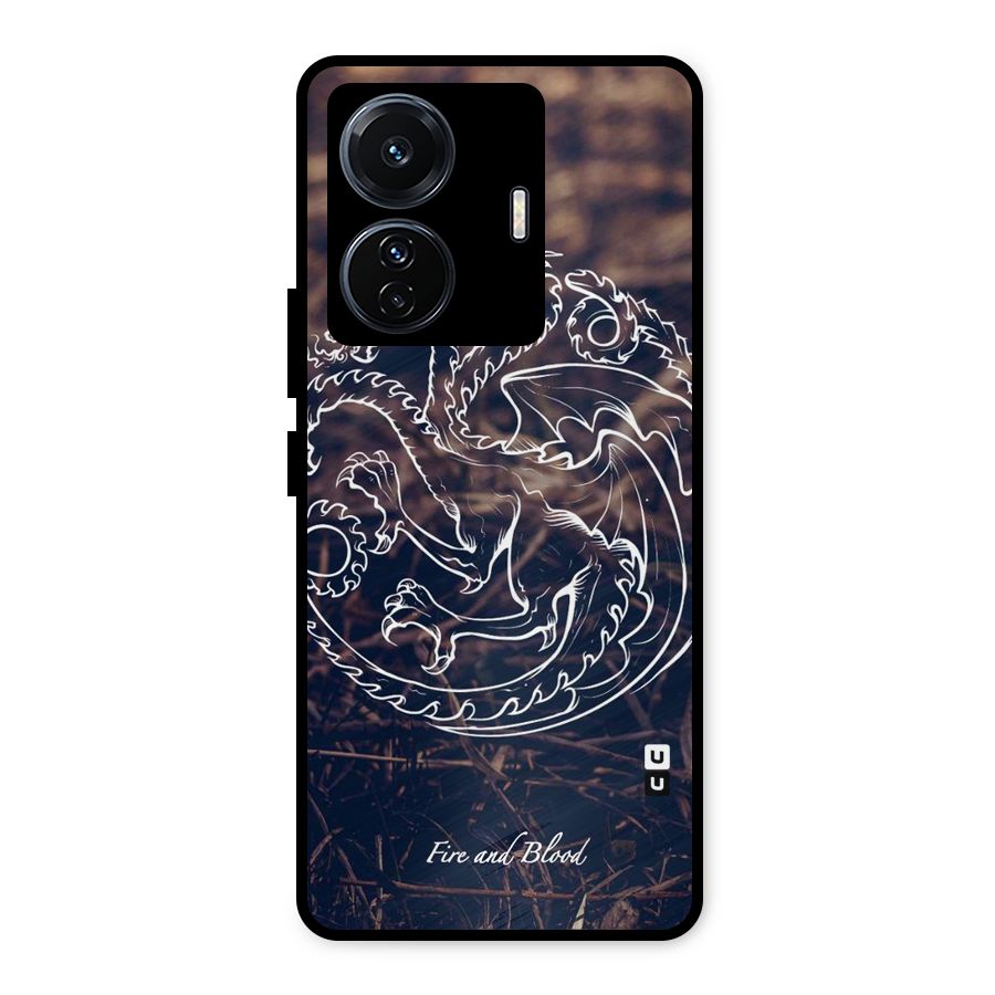 White Circle Metal Back Case for iQOO Z6