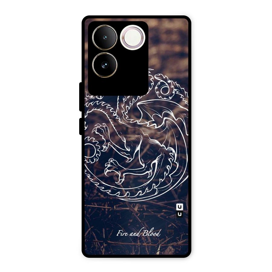 White Circle Metal Back Case for iQOO Z7 Pro