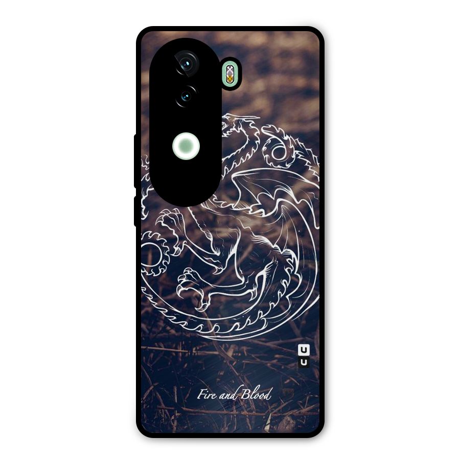 White Circle Metal Back Case for iQOO Z9s