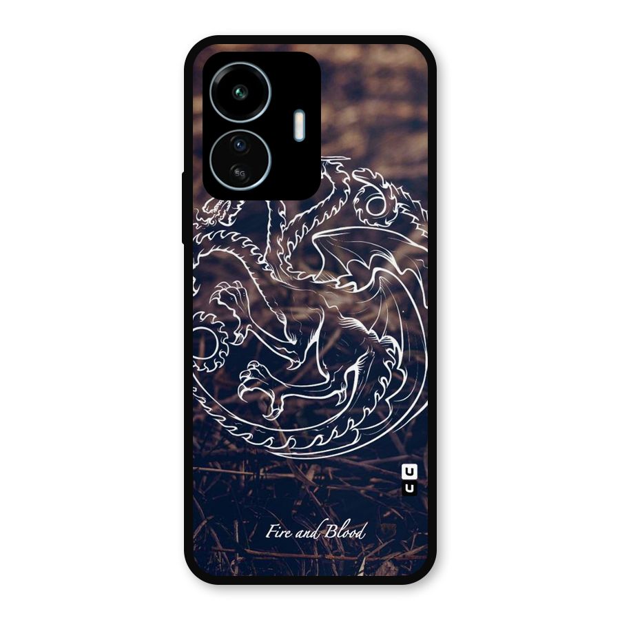 White Circle Metal Back Case for vivo iQOO Z6 Lite 5G