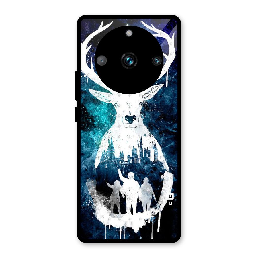 White Deer Glass Back Case for Realme 11 Pro Plus