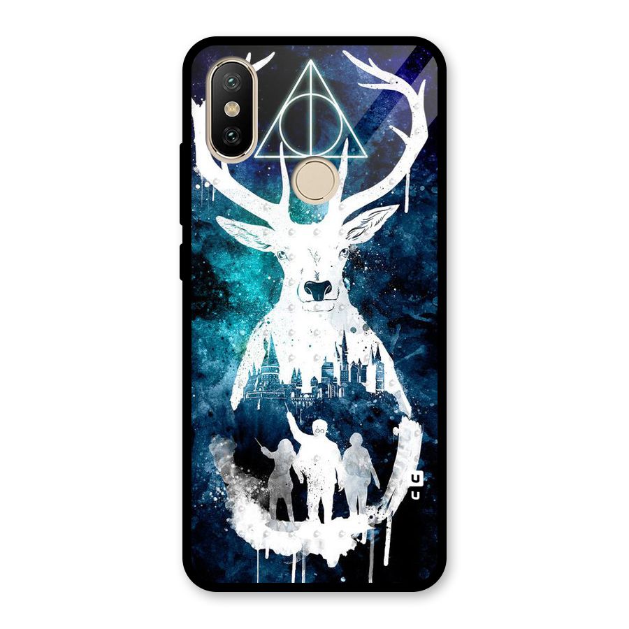 White Deer Glass Back Case for Redmi A2