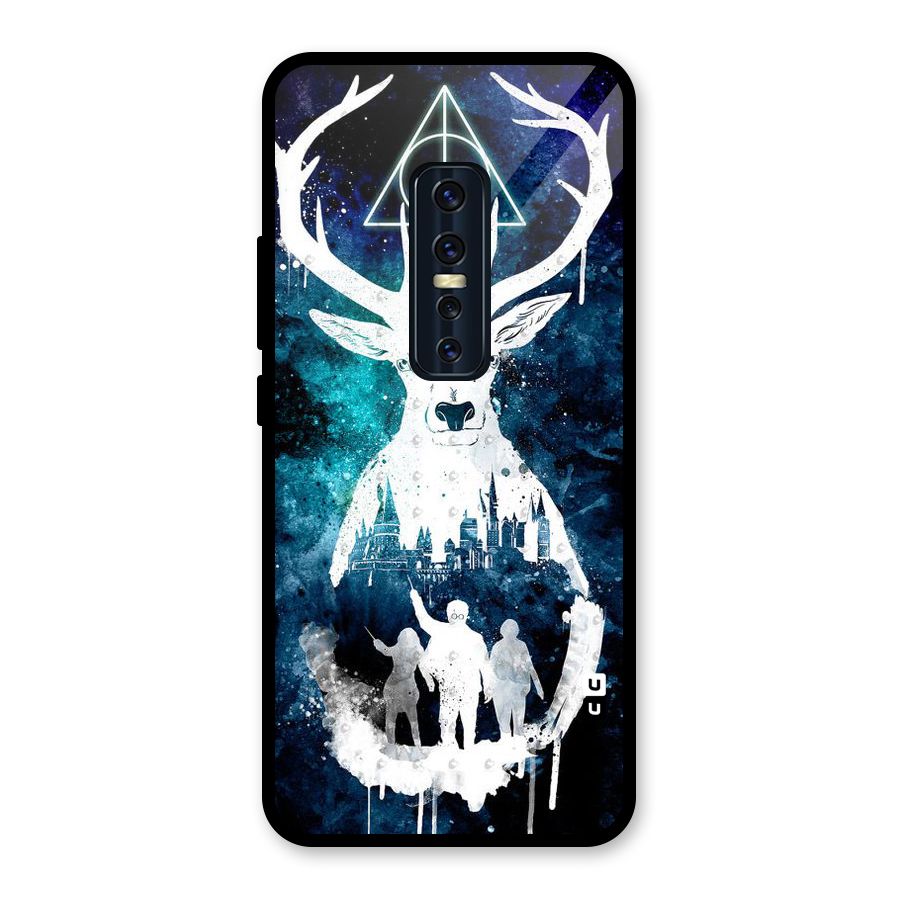 White Deer Glass Back Case for Vivo V17 Pro