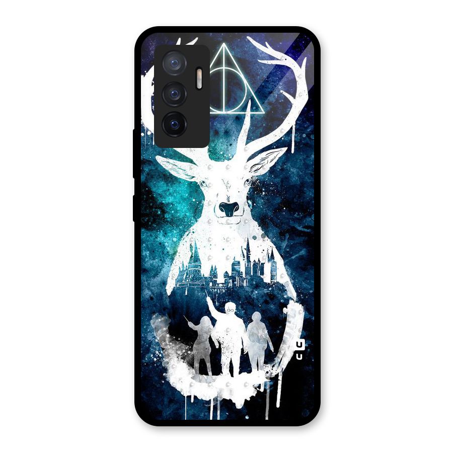White Deer Glass Back Case for Vivo V23e