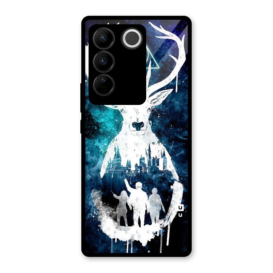White Deer Glass Back Case for Vivo V27