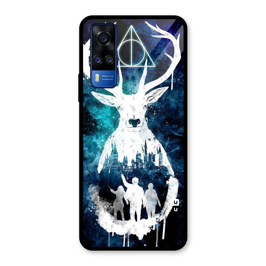 White Deer Glass Back Case for Vivo Y31