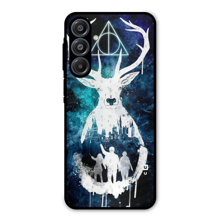 White Deer Metal Back Case for Galaxy A16 5G