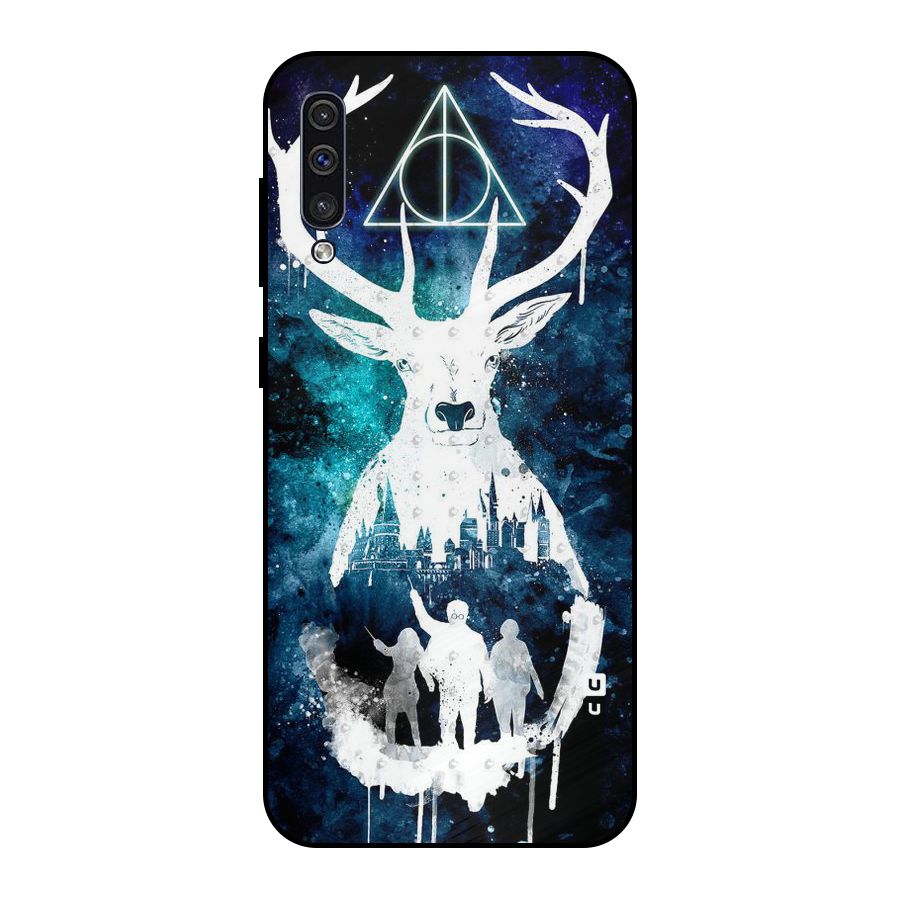 White Deer Metal Back Case for Galaxy A30s