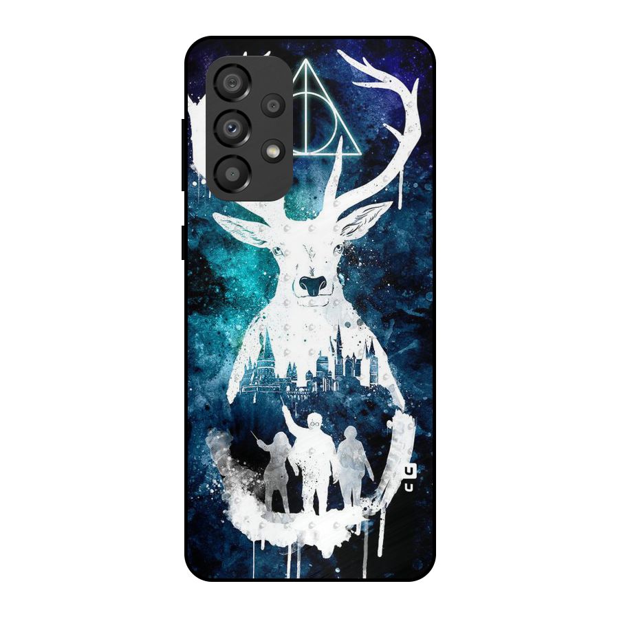White Deer Metal Back Case for Galaxy A33 5G