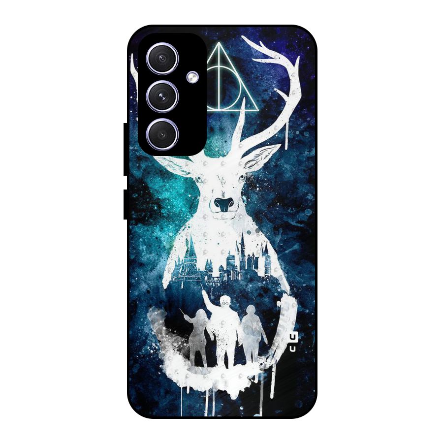 White Deer Metal Back Case for Galaxy A54