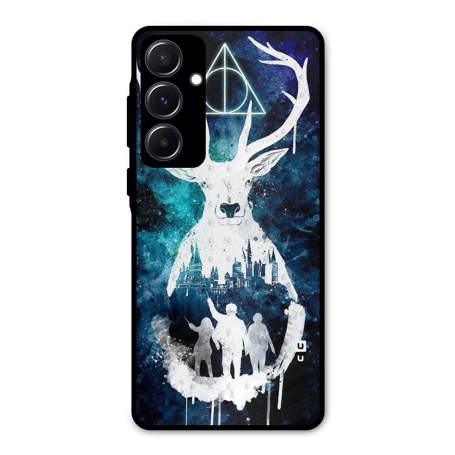 White Deer Metal Back Case for Galaxy A55