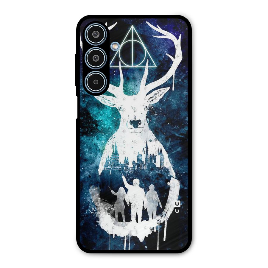 White Deer Metal Back Case for Galaxy M35