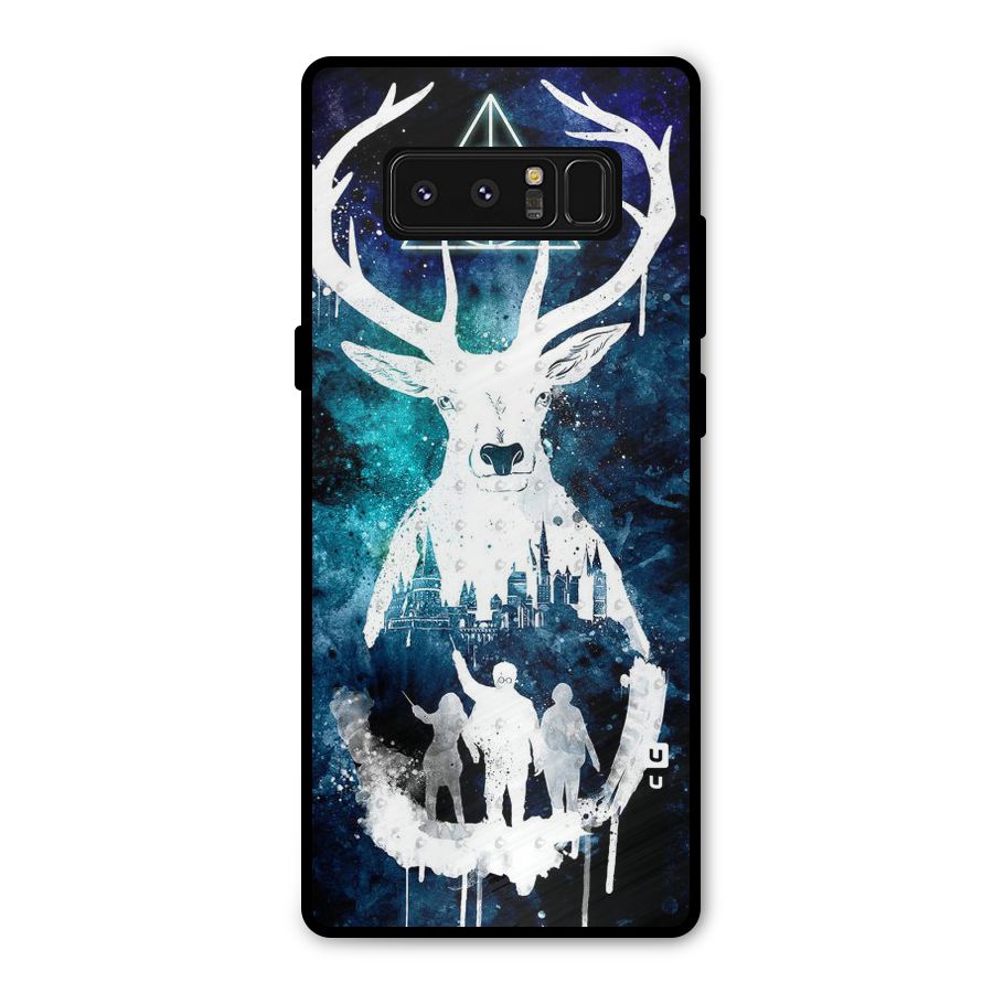 White Deer Metal Back Case for Galaxy Note 8
