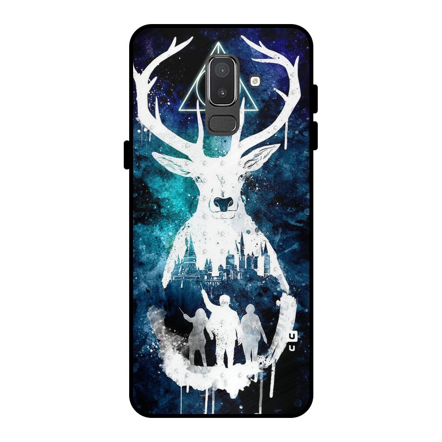White Deer Metal Back Case for Galaxy On8 (2018)