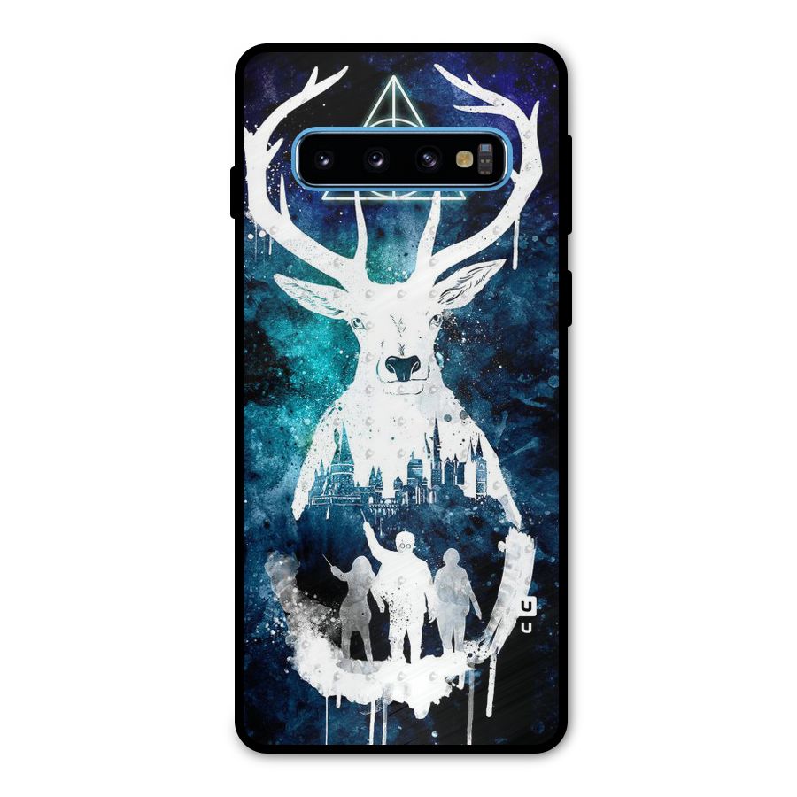White Deer Metal Back Case for Galaxy S10
