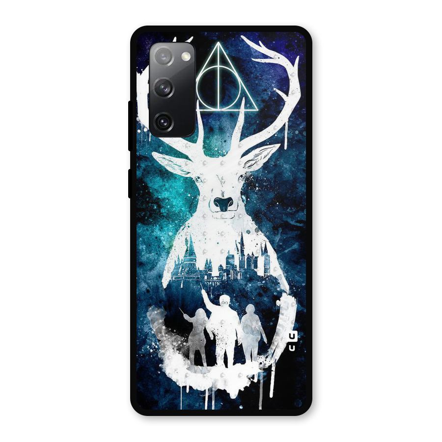 White Deer Metal Back Case for Galaxy S20 FE 5G