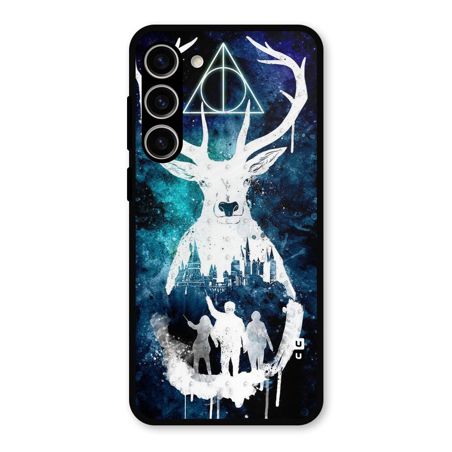 White Deer Metal Back Case for Galaxy S23 Plus