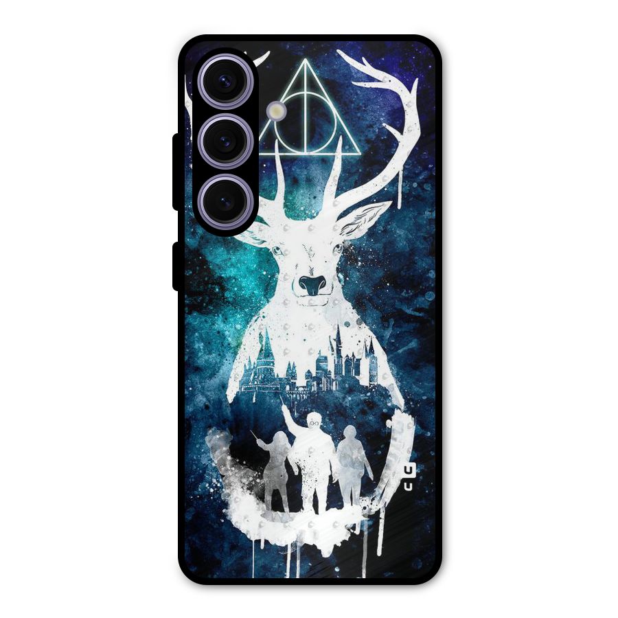 White Deer Metal Back Case for Galaxy S24