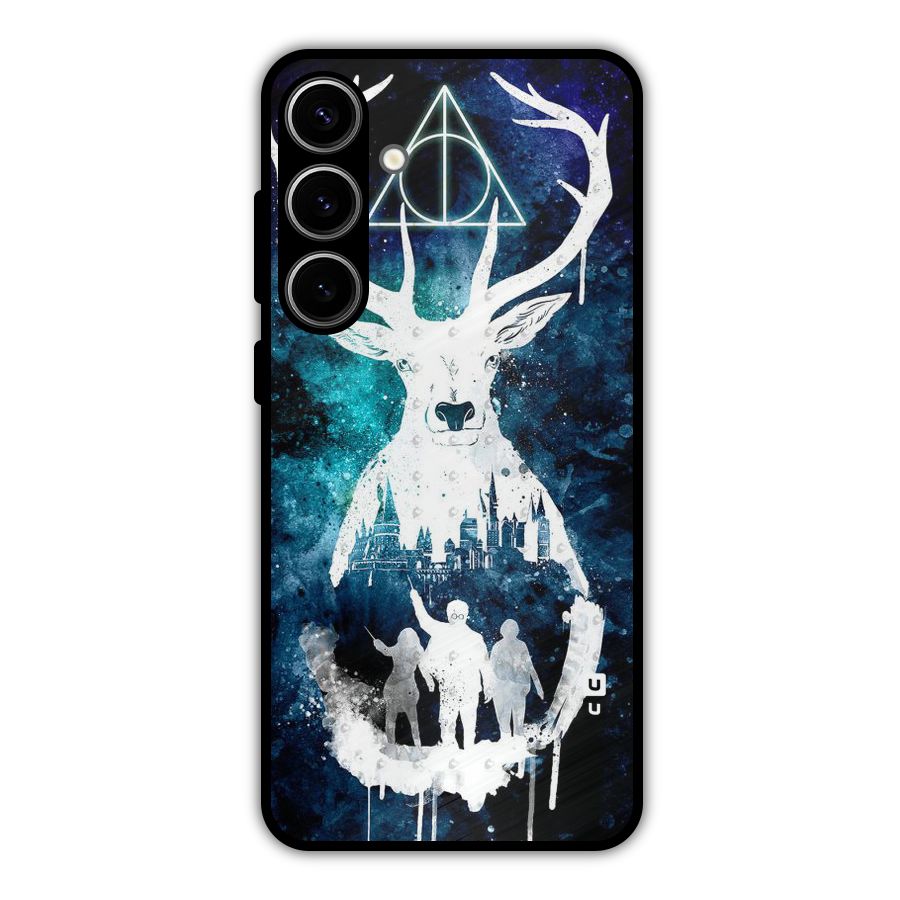 White Deer Metal Back Case for Galaxy S24 Plus