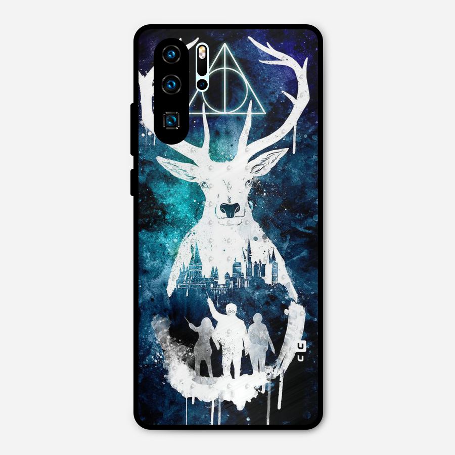White Deer Metal Back Case for Huawei P30 Pro