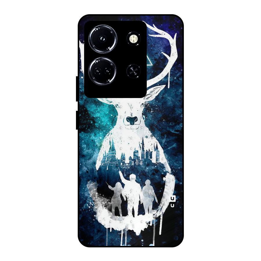 White Deer Metal Back Case for Infinix Note 30 5G