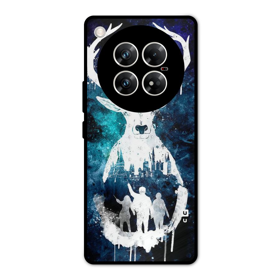 White Deer Metal Back Case for Infinix Zero 40 5G