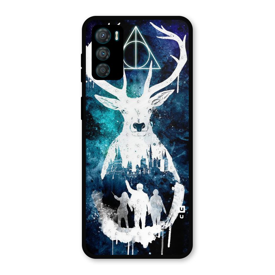 White Deer Metal Back Case for Moto G42