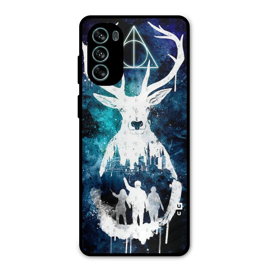 White Deer Metal Back Case for Moto G62