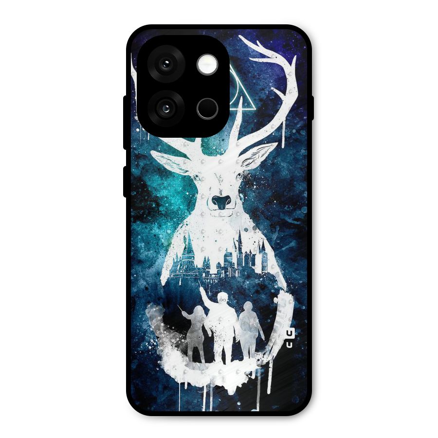 White Deer Metal Back Case for OnePlus 13s